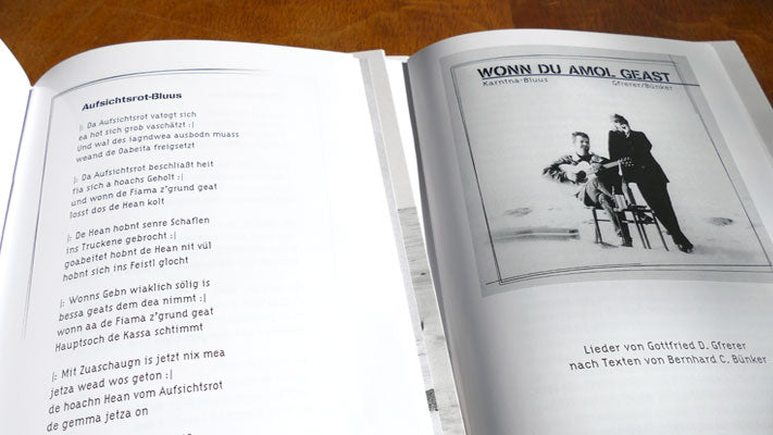 Blick ins Booklet Wonn du amol geast. Karntna-Bluus