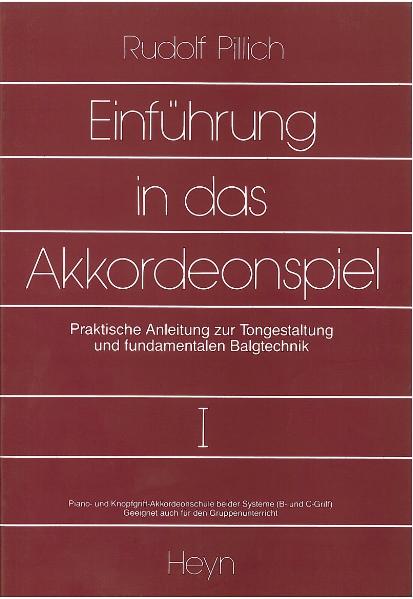 Einführung in das Akkordeonspiel Band I Cover